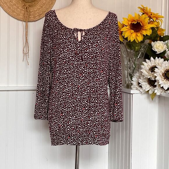 Winter Wine Long-sleeved Heart Design Tunic - Picture 3 of 5